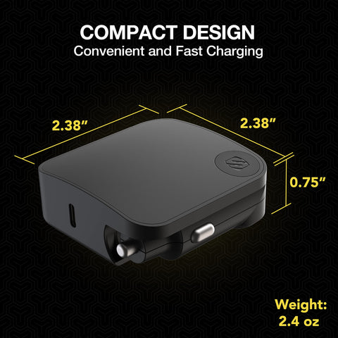 Scosche HCPDC30 PowerVolt 2 in 1 30W Home and Car Charger Compatible with USB-C Devices