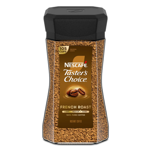 NESCAFÉ Taster's Choice Instant Coffee, Dark Roast Coffee, French Roast, 1 Jar (7 Oz)