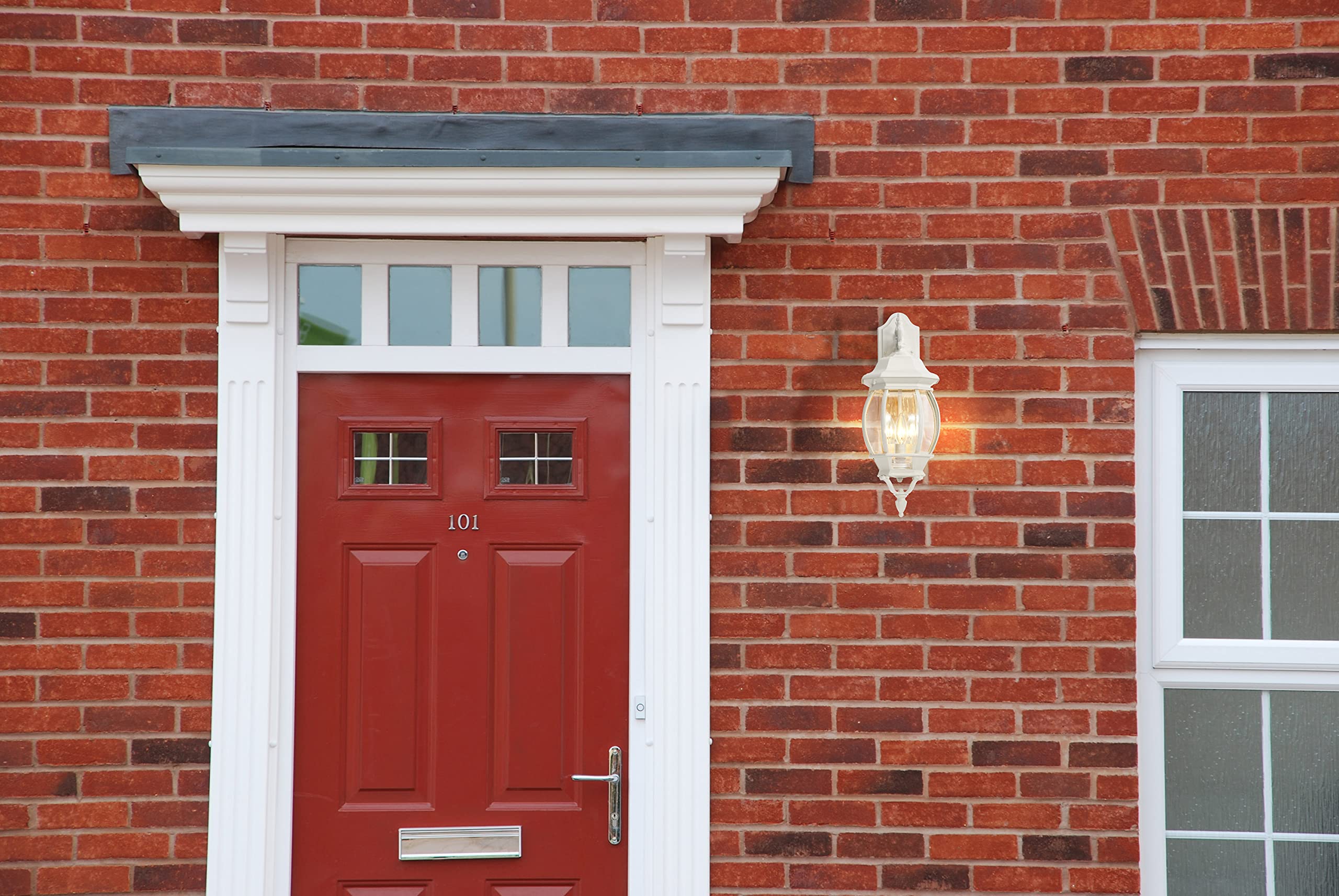 Nuvo Lighting 60/891 Traditional Three Light Outdoor Wall Mount from Central Park Collection in White Finish