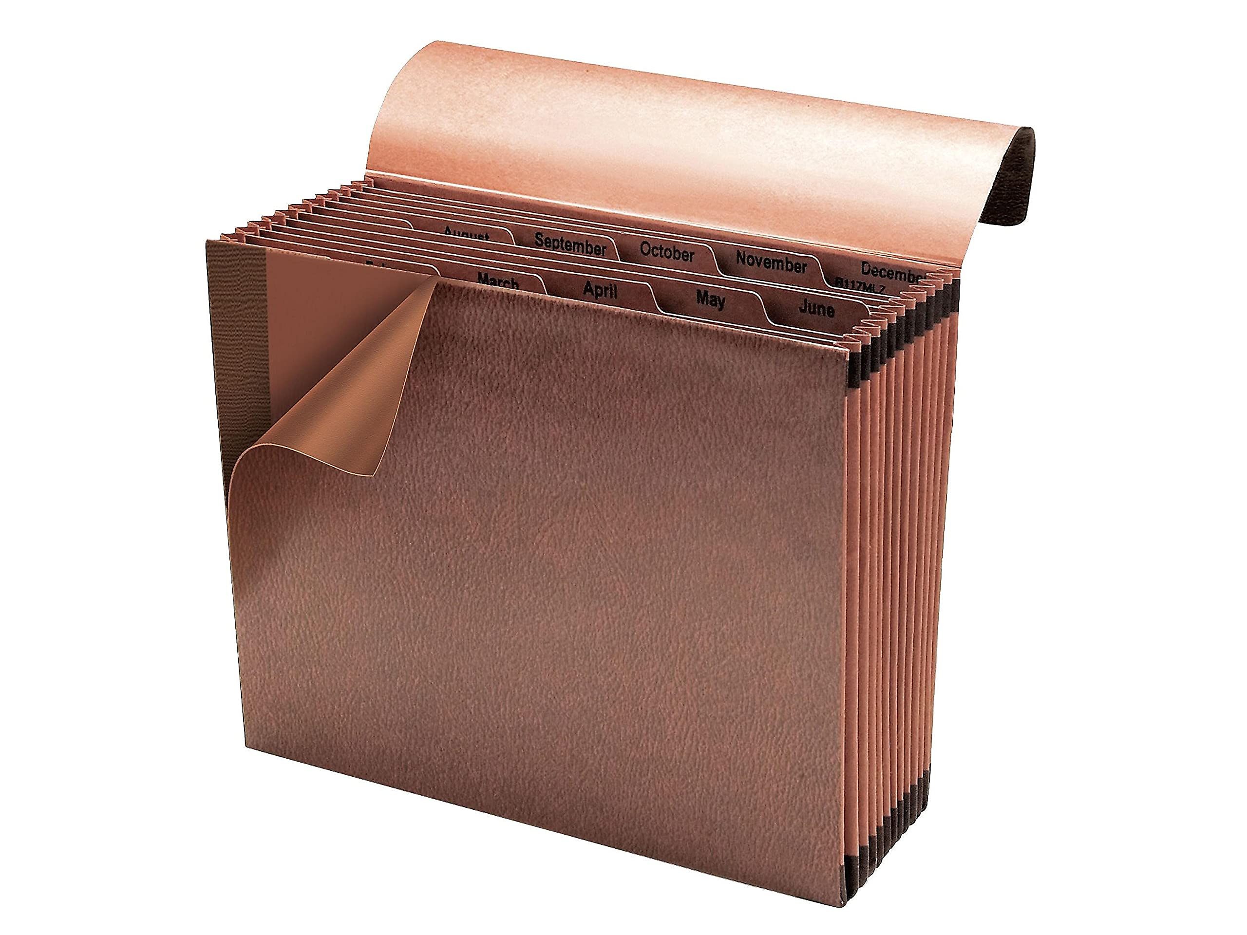 Smead TUFF Expanding File, 12 Pockets, Monthly (Jan.-Dec.), Flap and Cord Closure, Letter Size, Redrope (70388)