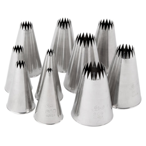 Ateco 870 - French Star Pastry Tips Set (860-869)