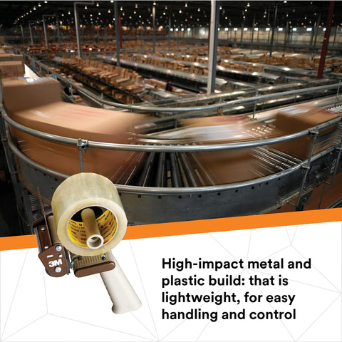 3M Scotch Low Noise Tape Dispenser H153 for Quiet or Recurrent Use, Pistol Grip Design, High-Impact Resistant, 3 in