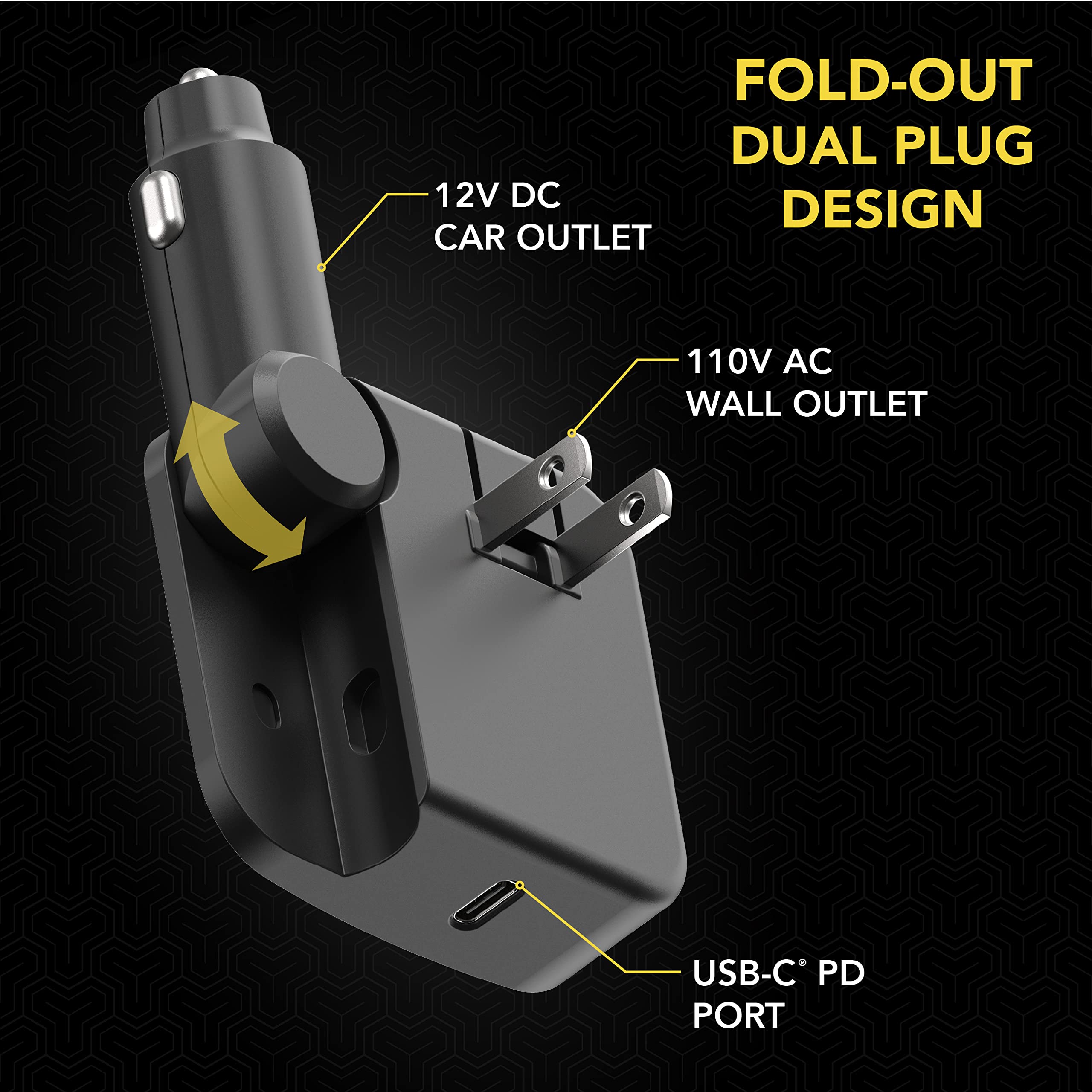 Scosche HCPDC30 PowerVolt 2 in 1 30W Home and Car Charger Compatible with USB-C Devices