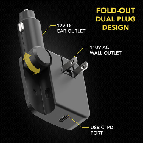 Scosche HCPDC30 PowerVolt 2 in 1 30W Home and Car Charger Compatible with USB-C Devices