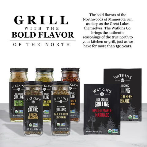 Watkins 1868 Organic Grilling Steak Seasoning, 3.5oz (Pack of 1)