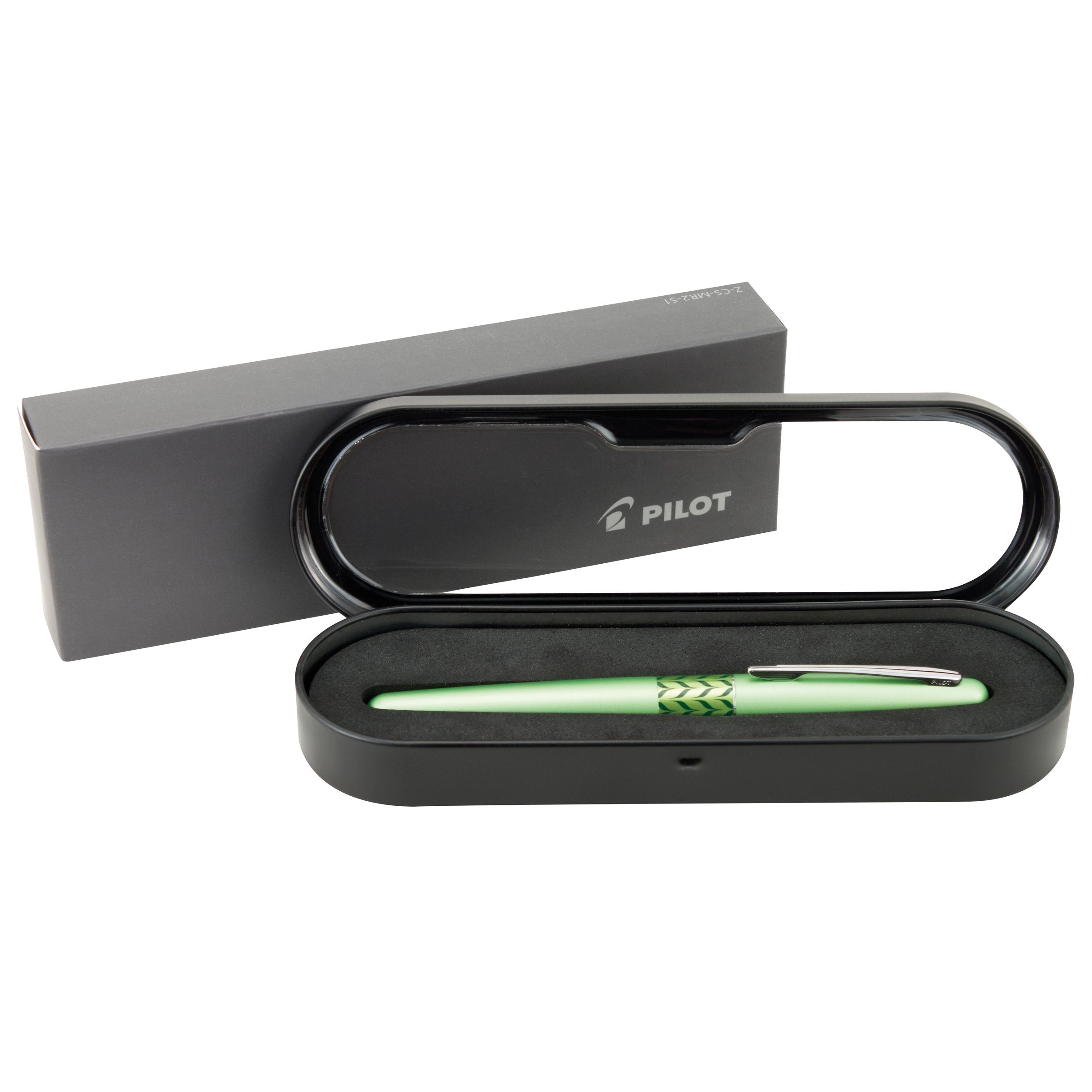 PILOT MR Retro Pop Collection Fountain Pen in Gift Box, Green Barrel with Marble Accent, Medium Point Stainless Steel Nib, Refillable Black Ink (91441)