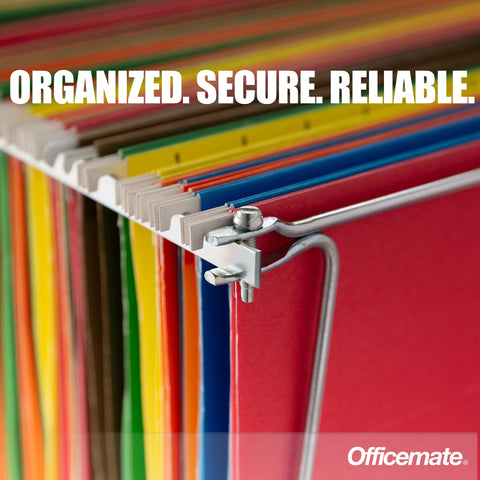 Officemate Hanging File Frame, Letter Size (Fits 24″–27″), Adjustable Heavy-Duty Steel File Drawer Organizer for Desks, Cabinets & Shelves, Set of 2 (91999)