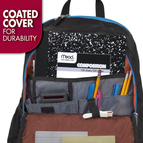 Mead Composition Notebook, 12 Pack, Wide Ruled Paper, 7-1/2" x 9-3/4", 100 Sheets per Comp Book, Black Marble (72936)