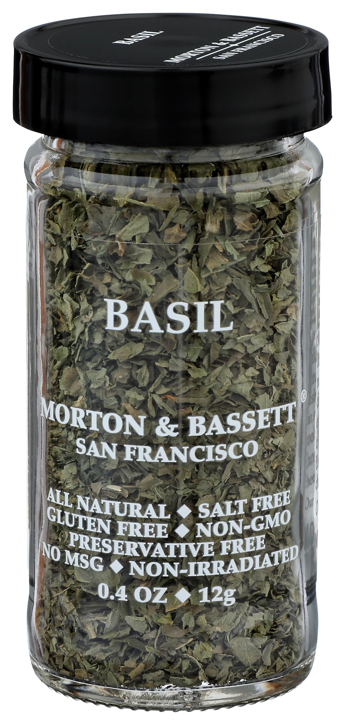 Morton & Bassett Basil, 0.4 oz – Non-GMO, Salt-Free, Sweet and Aromatic Herb for Pasta, Pizzas & Mediterranean Dishes