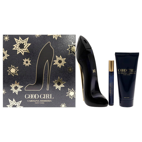 Good Girl by Carolina Herrera for Women - 3 Pc Gift Set 2.7oz EDP Spray, 3.4oz Body Lotion, 10ml EDP Spray
