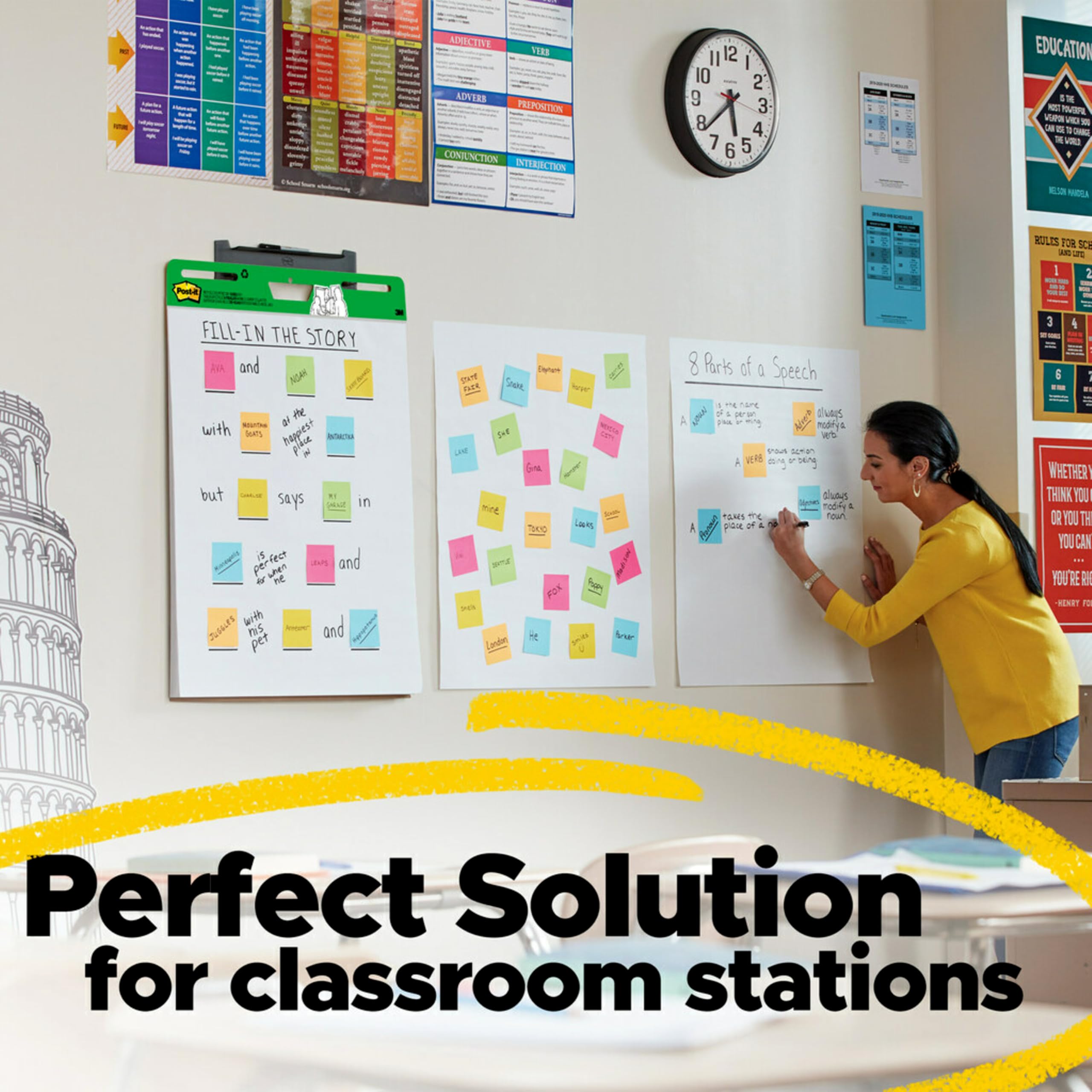 Post-it Easel Pad Made with Recycled Paper, 25 in x 30 in, White, 30 Sheets/Pad, 2 Pads/Pack, Great for Virtual Teachers and Students (559RP)