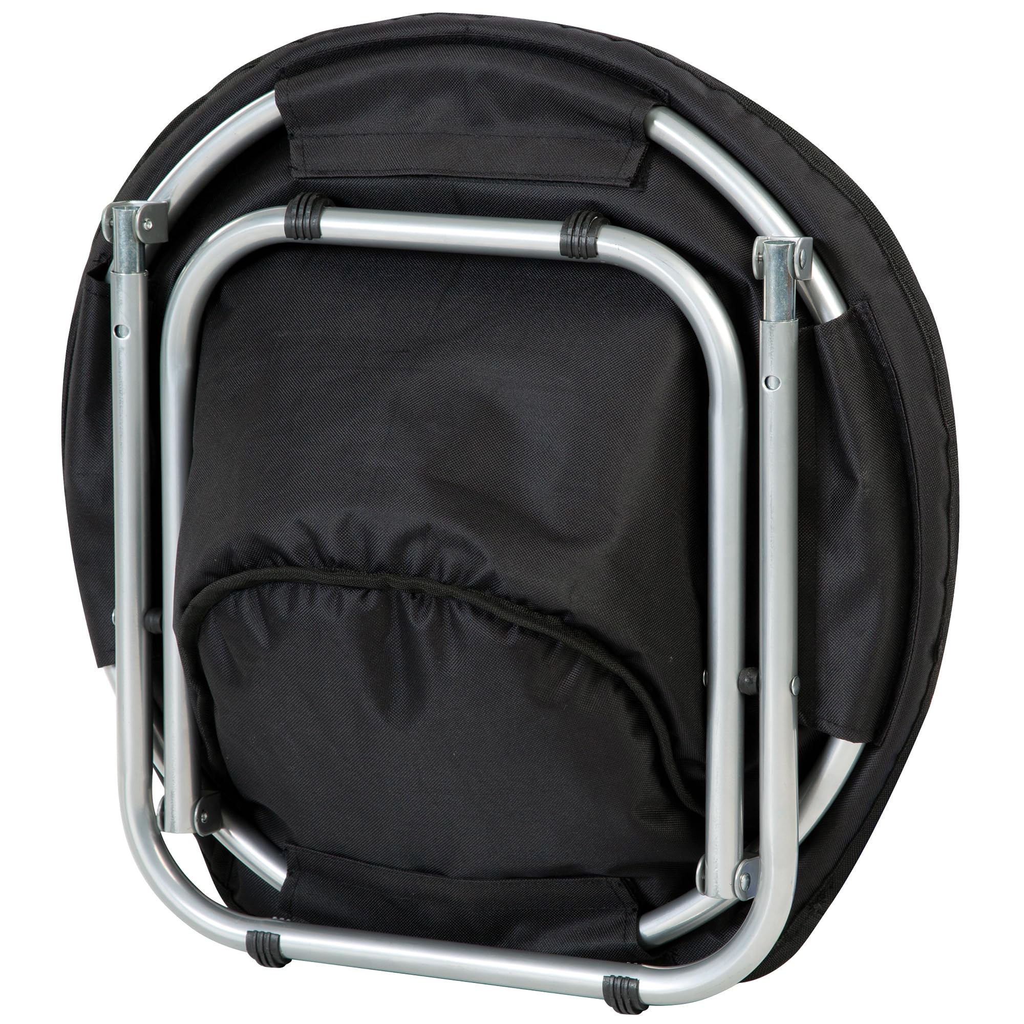 Etna Folding Pet Cozy Chair - Portable Round Fold Out Elevated Cat Bed - Brown Fleece Top Cushion - Papasan Chair for Small Dogs