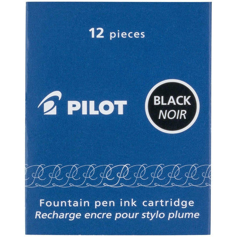 PILOT Namiki IC100 Fountain Pen Ink Cartridges, Black, 12-Pack (69100)