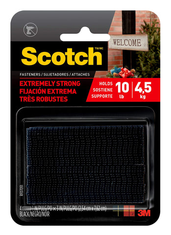Scotch Mounting, Fastening & Surface Protection RFD7091 Interlocking Fasteners Strips,4, Black,2 count