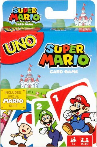 Mattel Games UNO Super Mario Card Game for Kids, Adults, Families & Game Nights, Themed Deck & Special Rule for 2 to 10 Players