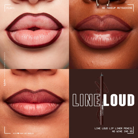NYX PROFESSIONAL MAKEUP Line Loud Lip Liner, Longwear and Pigmented Lip Pencil with Jojoba Oil & Vitamin E - Ten Out Of Ten