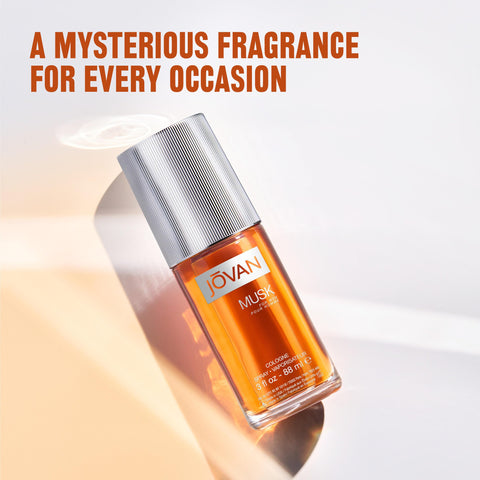 Jovan Musk for Men Eau de Cologne Spray 3 fl oz (Pack of 1), Notes of Carnation, Lavender, and Amber, Men's Fragrance, Long Lasting, Everyday Fragrance, Travel Size