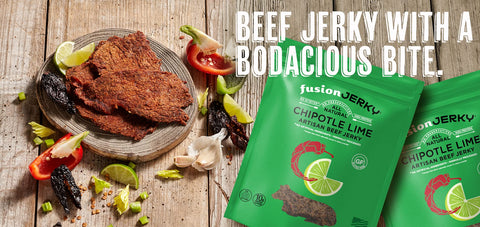 Fusion Jerky Artisan Pork Jerky, Grilled Island Teriyaki, 2.5 oz - All Natural, 9g Protein, Premium USA Sourced Meat, Gluten Free, Prime Cuts, No Nitrates, No Added MSG, No Preservatives, Made in USA