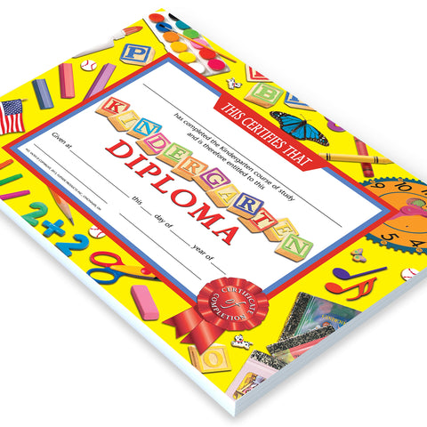 Hayes Kindergarten Diplomas Certificate, 11 x 8-1/2 inches, Paper, Pack of 30
