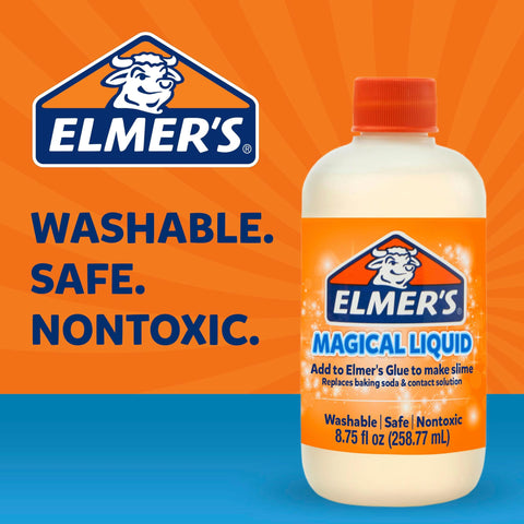 Elmer's Magical Liquid, Slime Activator Solution, Updated Formula for Double Slime Output, Safe, Washable, 8.75 fl oz - Kids Activity, Arts & Crafts, #1 Teacher Brand