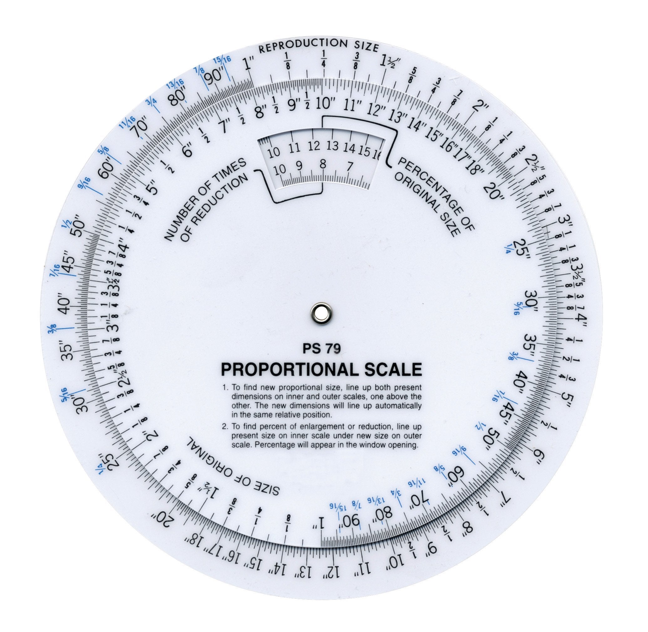 Westcott 6” Proportional Measuring Scale, White, PS-79
