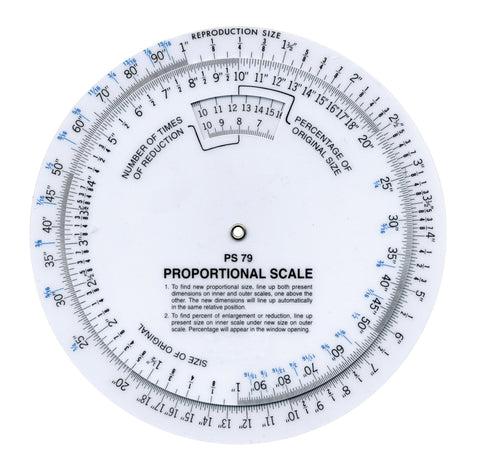 Westcott 6” Proportional Measuring Scale, White, PS-79