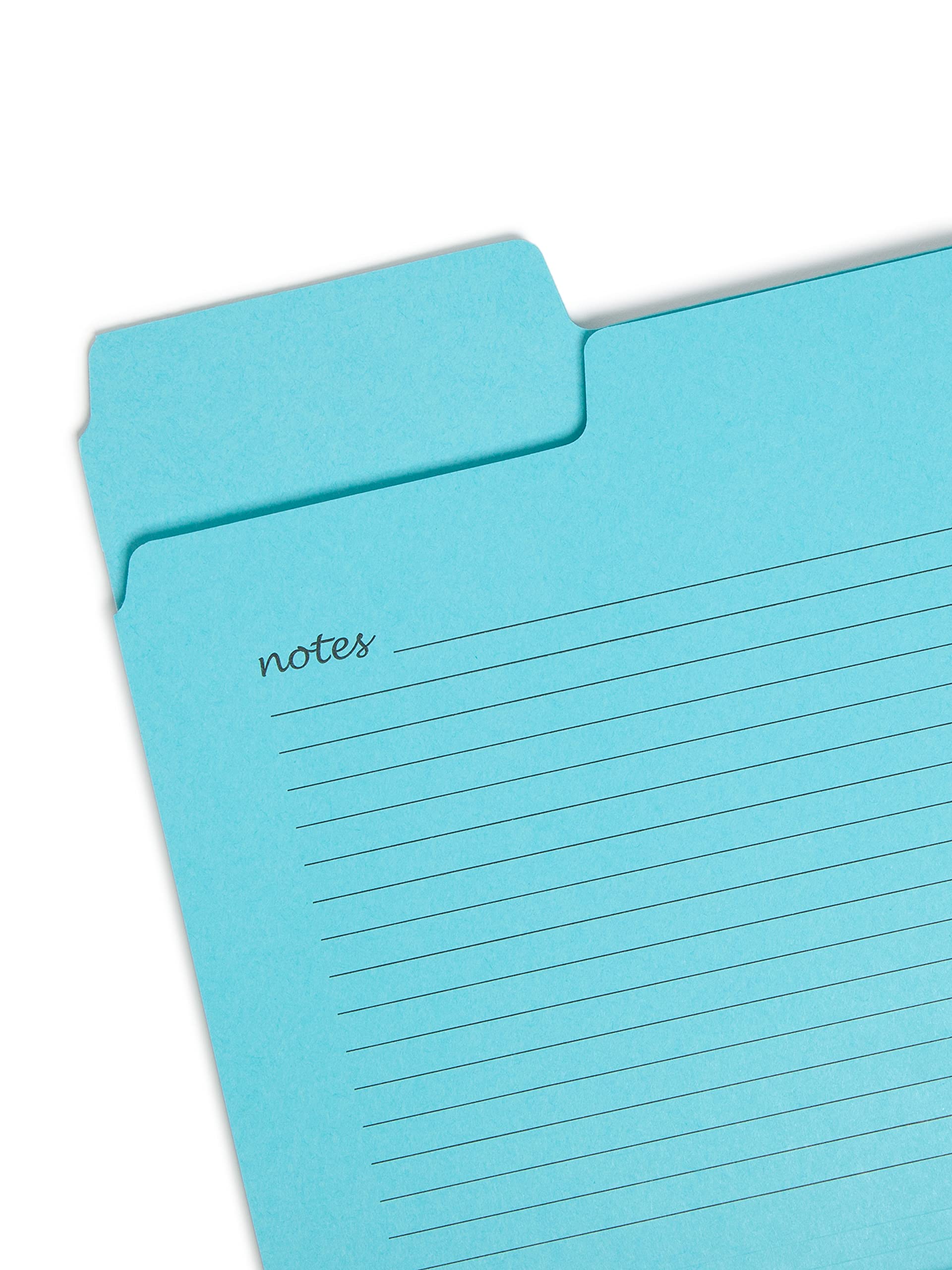 Smead SuperTab Notes Folder, Oversized 1/3-Cut Tab, Letter Size, Assorted Colors, 12 per Pack (11650)