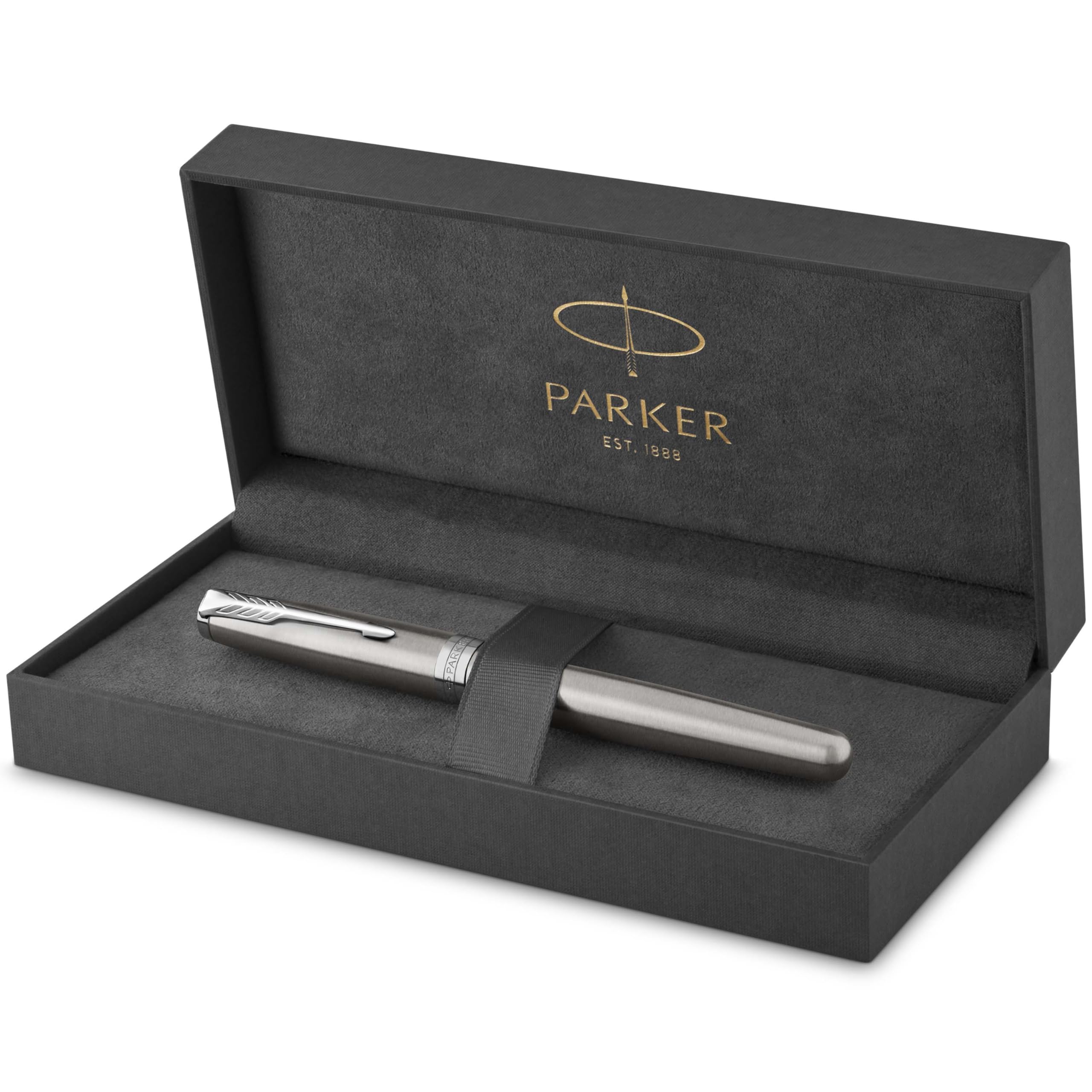 PARKER Sonnet Fountain Pen, Stainless Steel with Palladium Trim, Medium Nib (1931510)