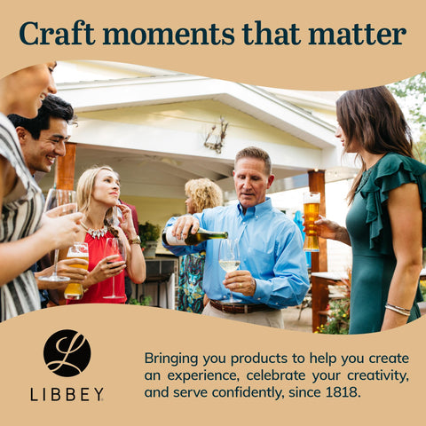 Libbey Stemless Champagne Flute Glasses, 8.5-ounce, Set of 12