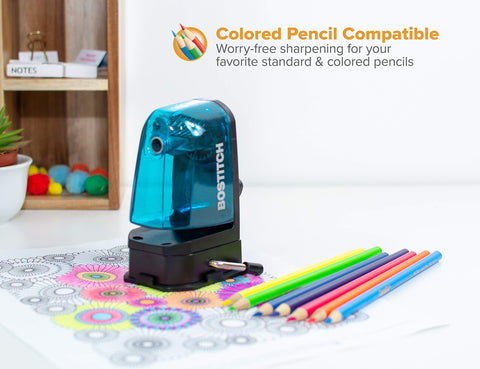 Bostitch Office Multi-Mount Manual Pencil Sharpener, Vacuum Mount or Screw Mount, Assorted Colors - Receive One of Five Colors (MPS2-ASST) No Color Choice