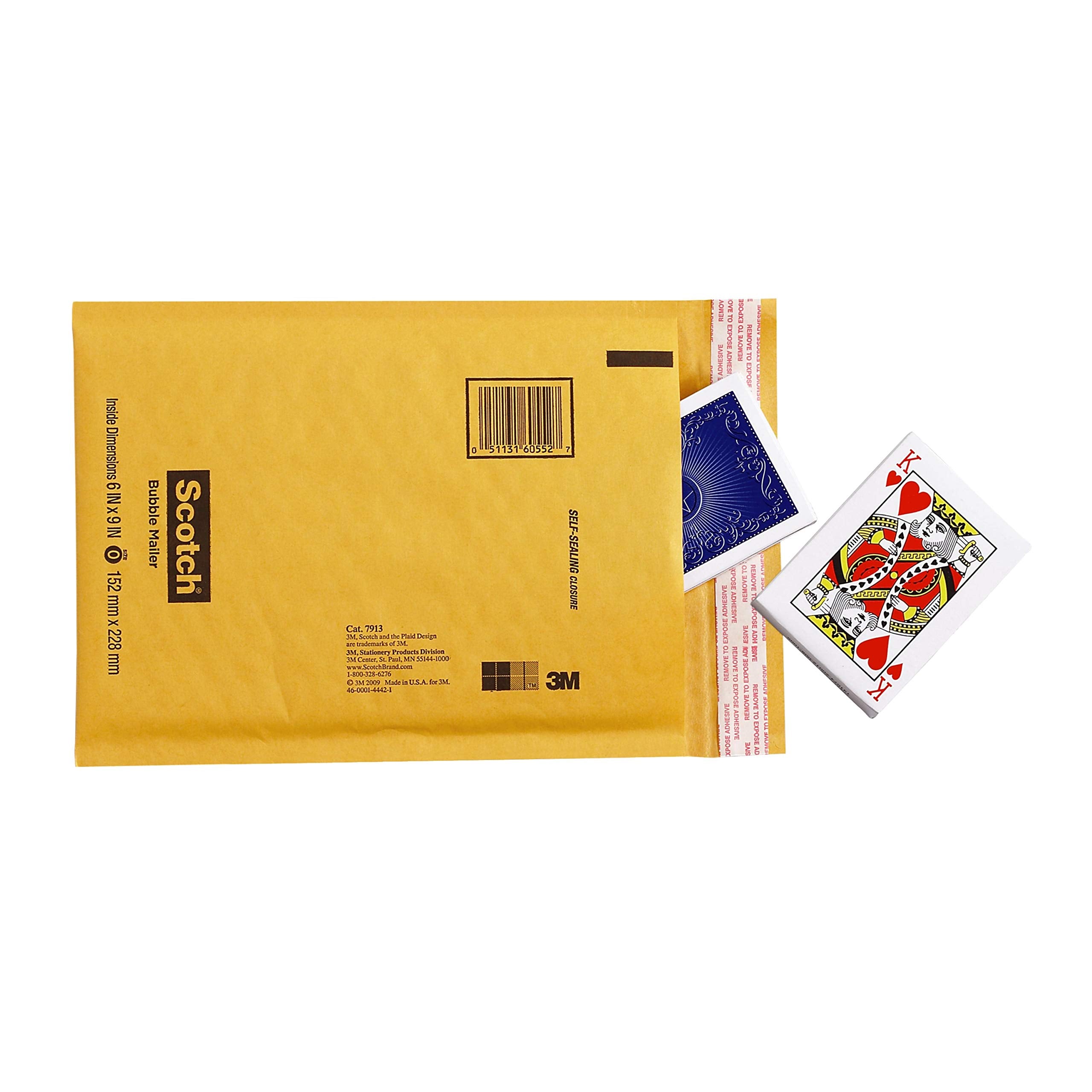 Scotch Bubble Mailer, 9.5 in x 13.5 in, Size #4, Kraft, 1/Pack (7974)