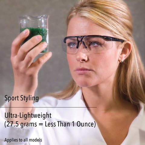 Honeywell Uvex by Protégé Safety Glasses, Metallic Black Frame with SCT-Reflect 50 Lens & Ultra-Dura Anti-Scratch Hardcoat (S4202)