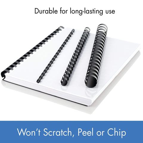 Mead CombBind Binding Spines/Spirals/Coils/Combs, 5/16", 40 Sheet Capacity, Black, 125 Pack (4000131)