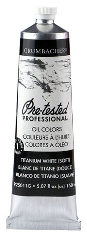 Grumbacher Pre-Tested Oil Paint, 150ml/5.07 Ounce, Titanium White (Soft Formula) (P25011G)