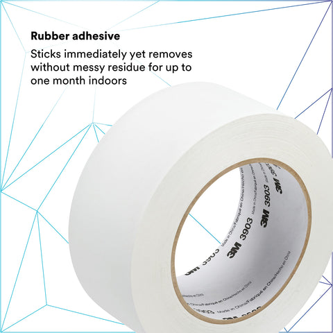 3M Vinyl Duct Tape 3903, White Color, 2 in x 50 yd, 7.3 mil, 1 Roll, Individually Wrapped Conveniently Packaged