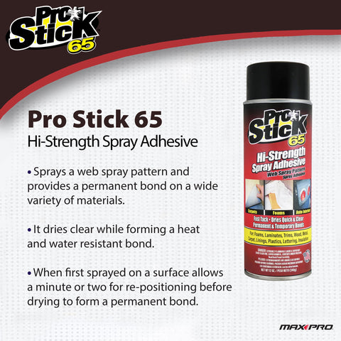 Infun Max #5023 Pro Stick 65 Hi-Strength Black Spray Adhesive (17 oz.)
