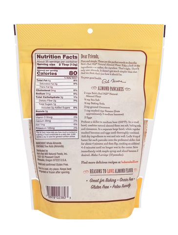 Bob's Red Mill Natural Almond Flour, 16oz (Pack of 1) - Non GMO, Vegan, Paleo Friendly, Keto Friendly, Kosher