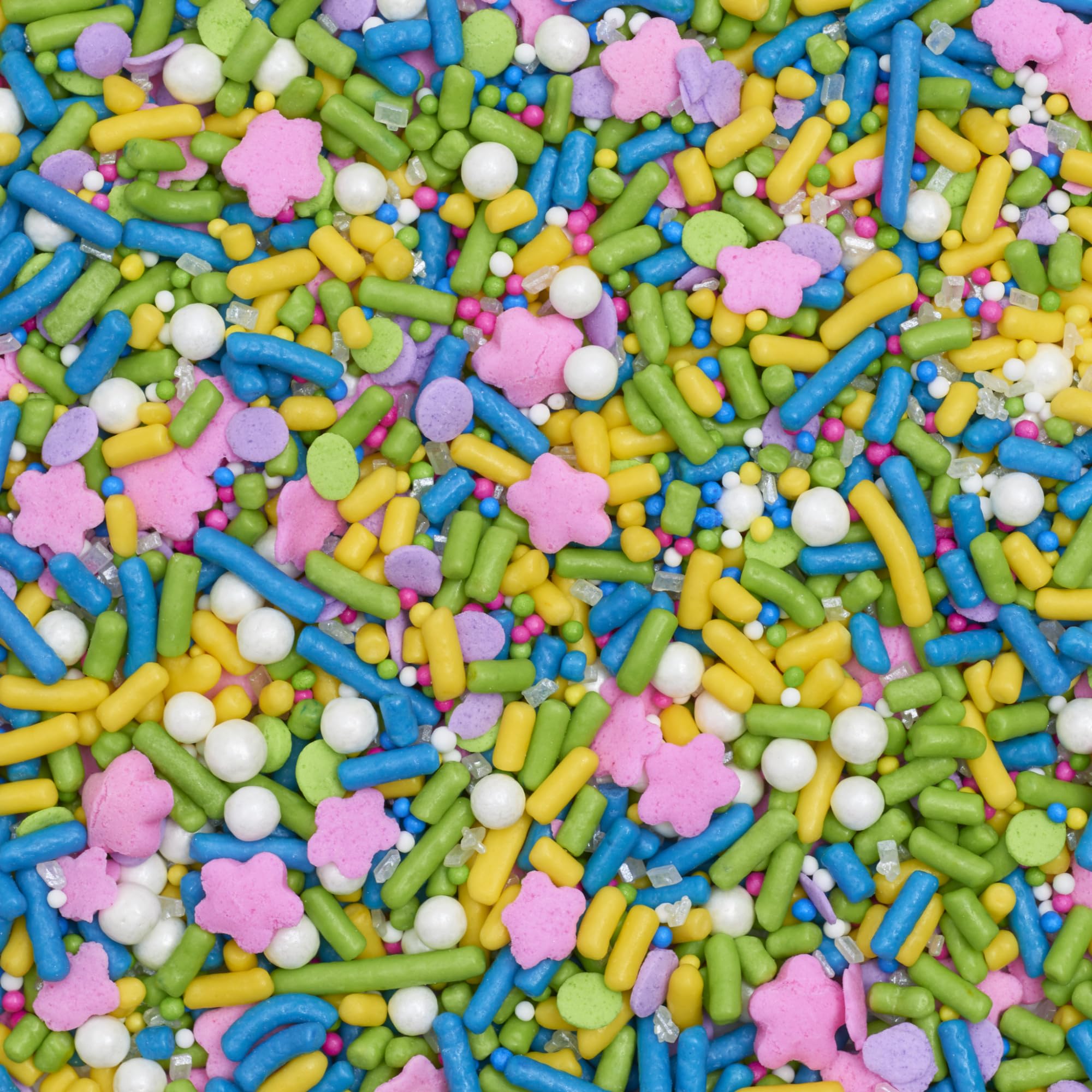 DecoPac Spring Fusion Mix Sprinkles, 26oz, Shaped Candy Sprinkles in Handheld Container, Edible Decorations For Celebration Cakes, Cupcakes, Cookies and Donuts