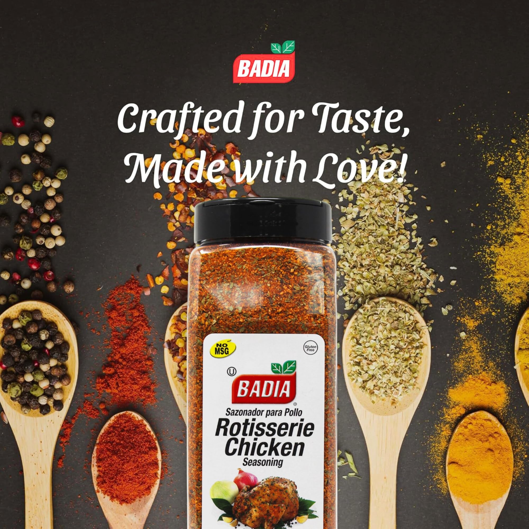 Badia Rotisserie Chicken Seasoning, 22 oz – Classic Blend for Poultry, Perfect for Roasting, Grilling & Air Frying