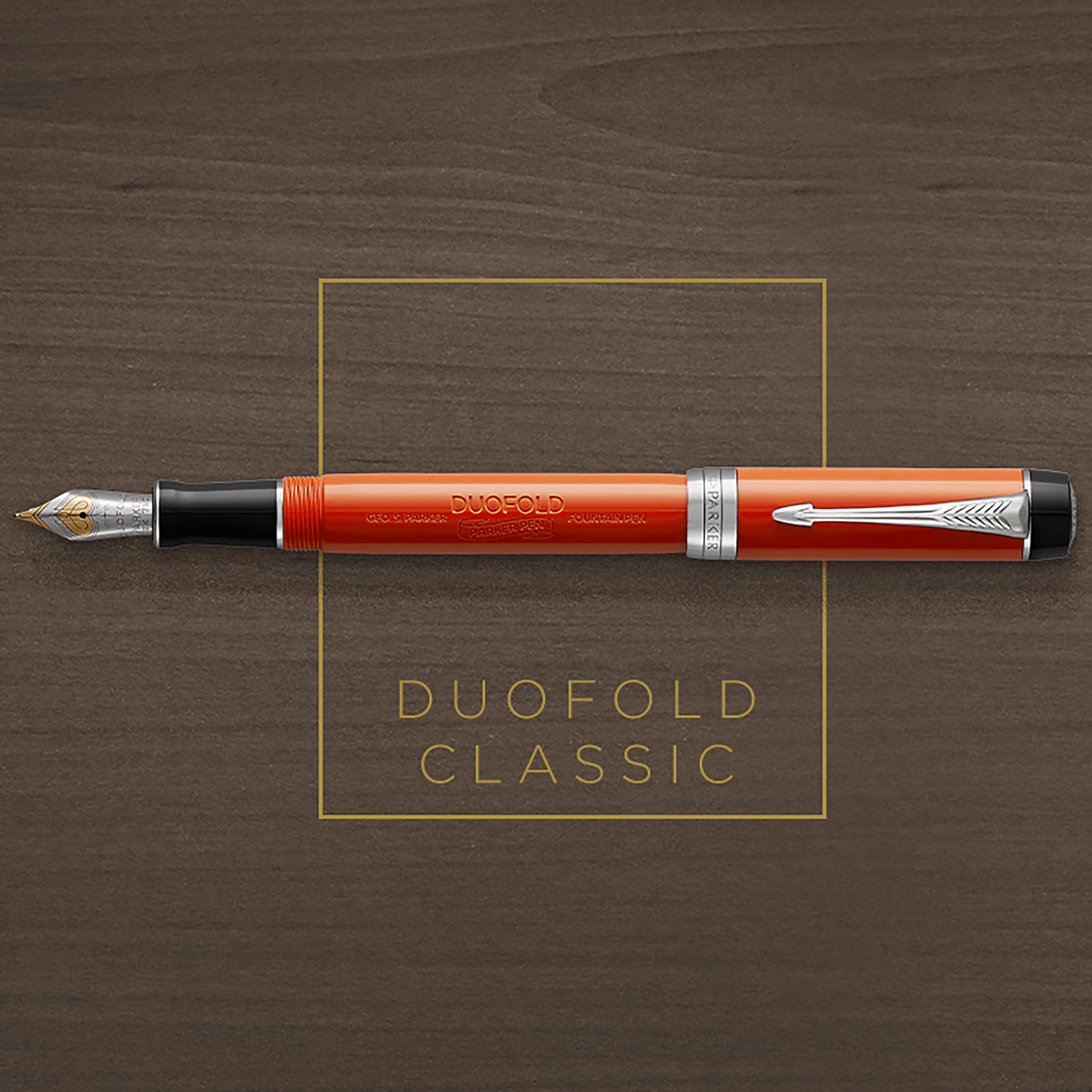 PARKER Duofold Ballpoint Pen, Classic Big Red Vintage with Medium Point Black Ink Refill