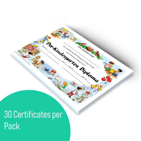 Hayes Preschool Kindergarten Diplomas, Recognition, Pre-Kindergarten, Award Students, Day Care, End of The Year, 8.5" x 11", 30 Diplomas Per Pack, 30 Pack