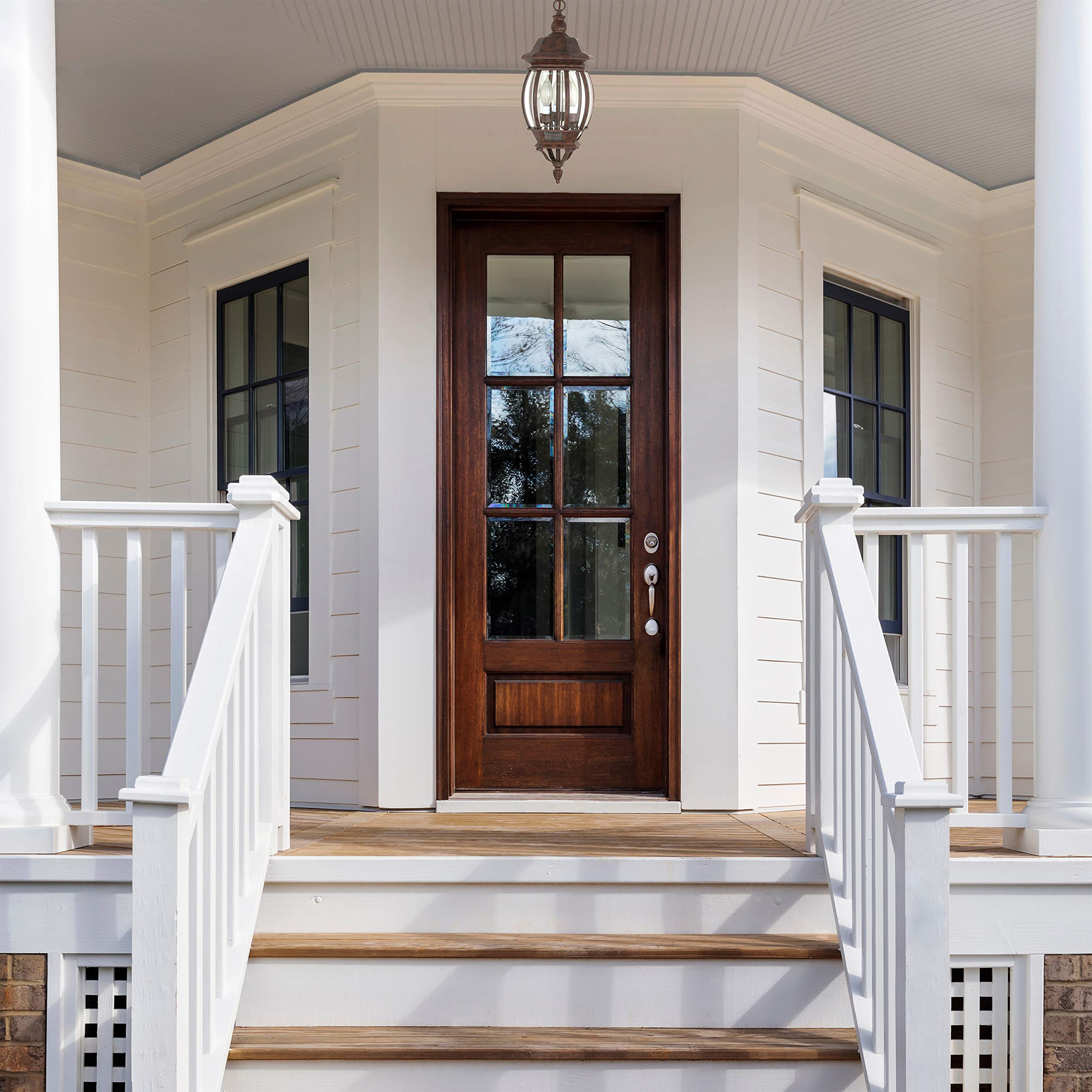 Nuvo Lighting 60/895 Traditional Three Light Hanging Lantern from Central Park Collection in Bronze/Dark Finish