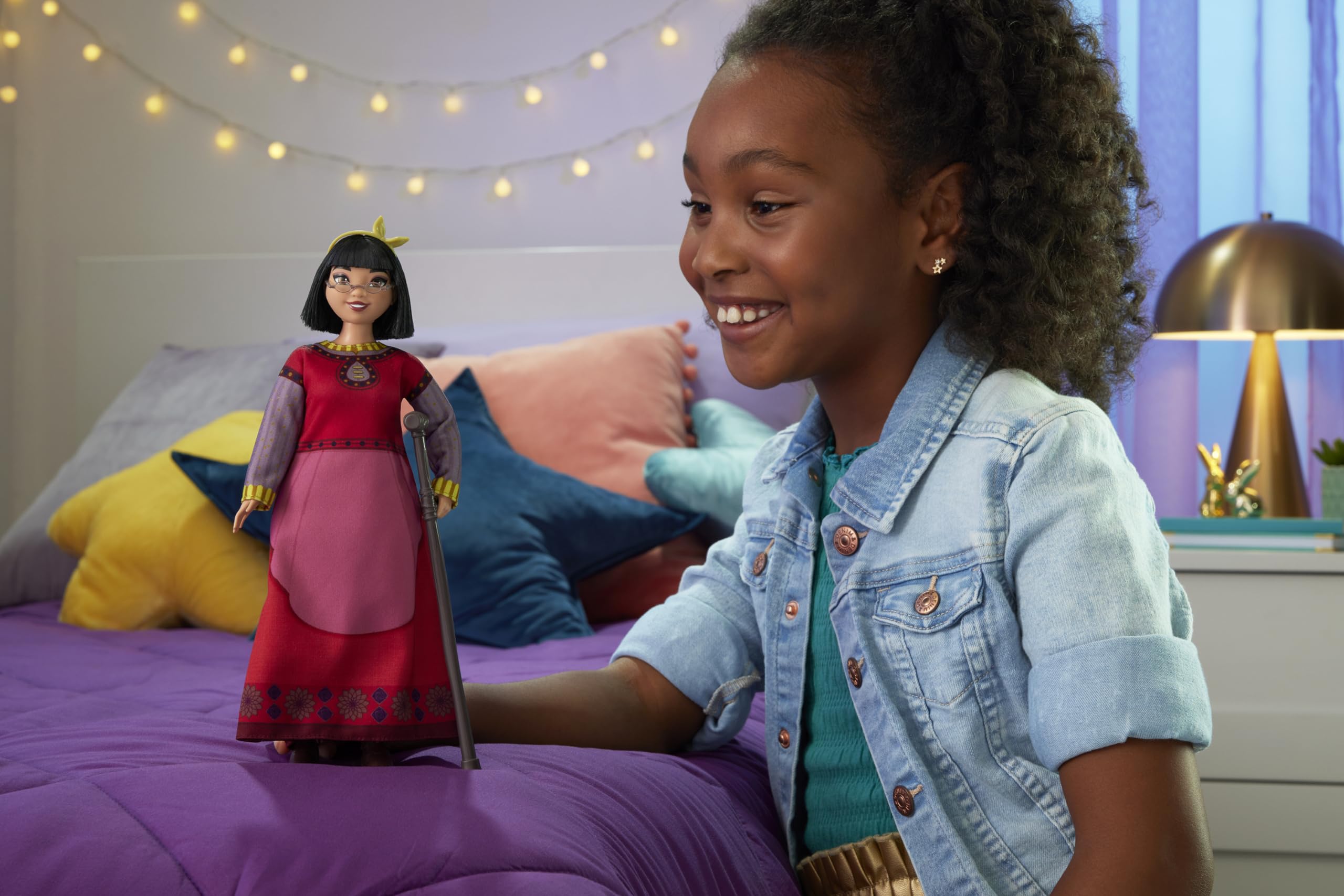 Mattel Disney Wish Toys, Dahlia of Rosas Posable Fashion Doll with Removable Clothes & Accessories, Inspired by the Movie