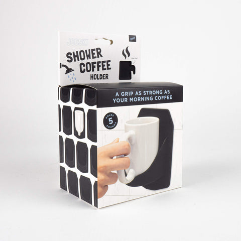 30 Watt JOESKI | Portable Shower Coffee Cup Holder | Holds Coffee or Cocktails | Patented Silicone Drink Holders Grips Any Shiny Bath Surface | Gift for a Beverage Lover