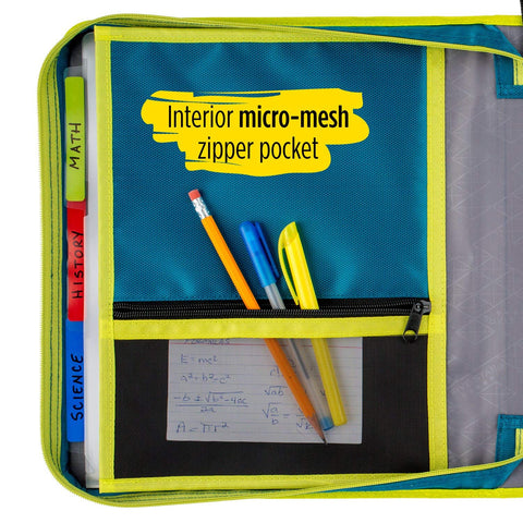 Five Star Zipper Binder, 2 Inch 3 Ring Binder, Removable File Folders, Durable, Color Will Vary, 1 Count (29036)