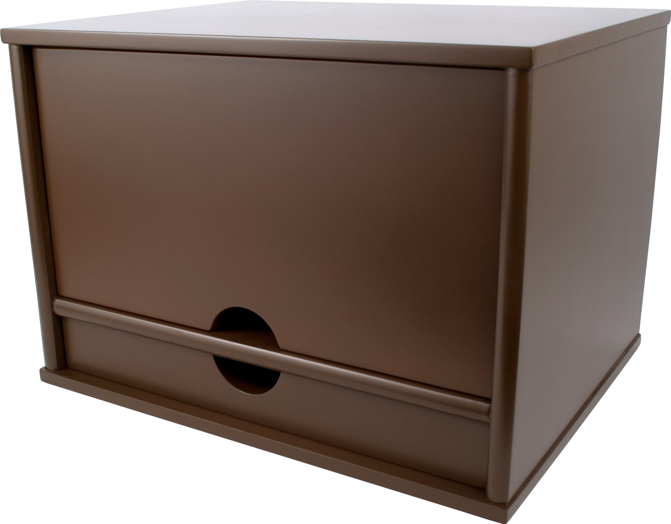 Victor Wood Desktop Organizer with Closing Door, 4720 (Brown Mocha)