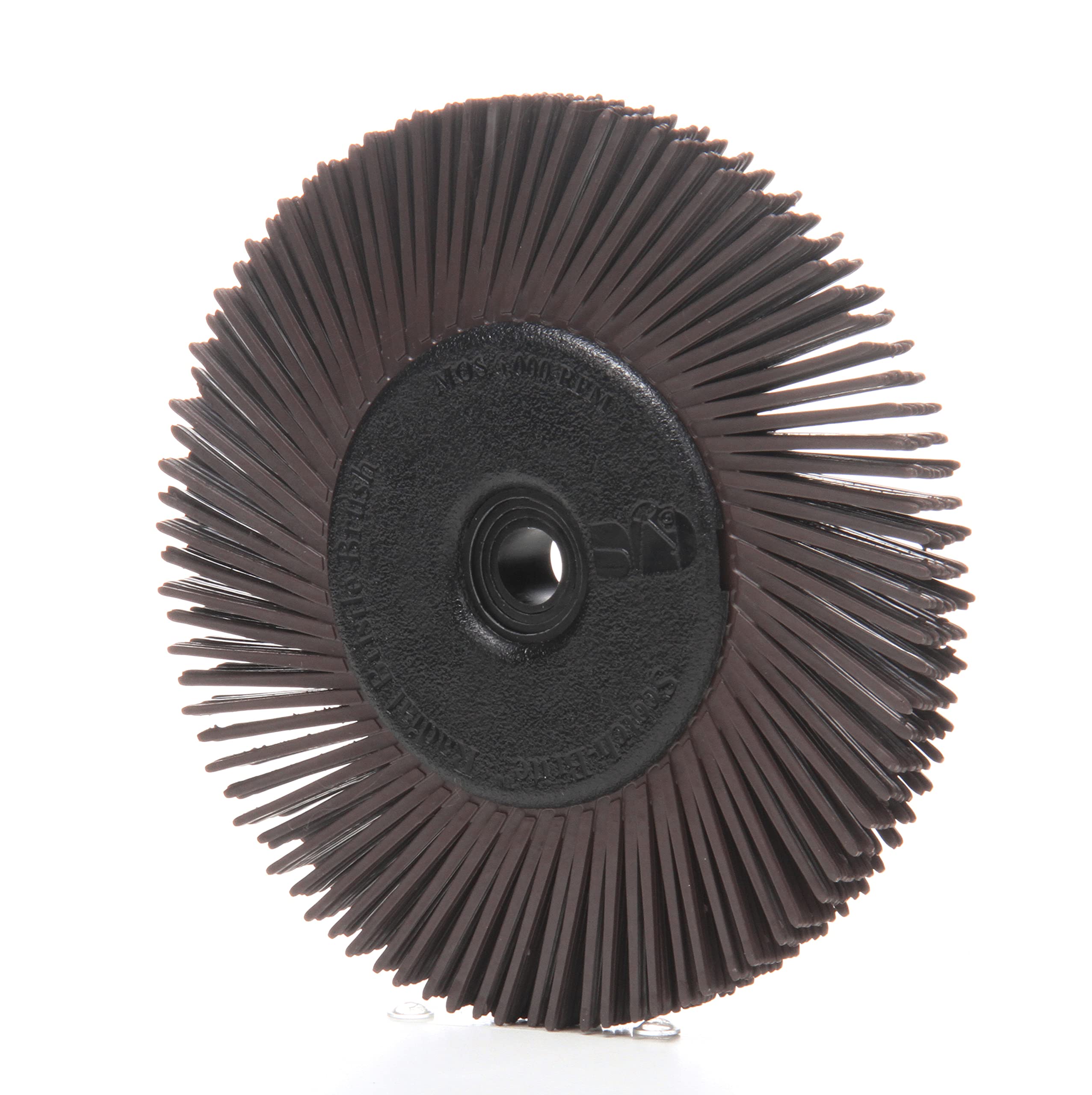 3M Scotch-Brite Radial Bristle Brush, Cubitron/Aluminum Oxide, 6000 rpm, 6 Diameter x 1/2 Width, 36 Grit (Pack of 1)