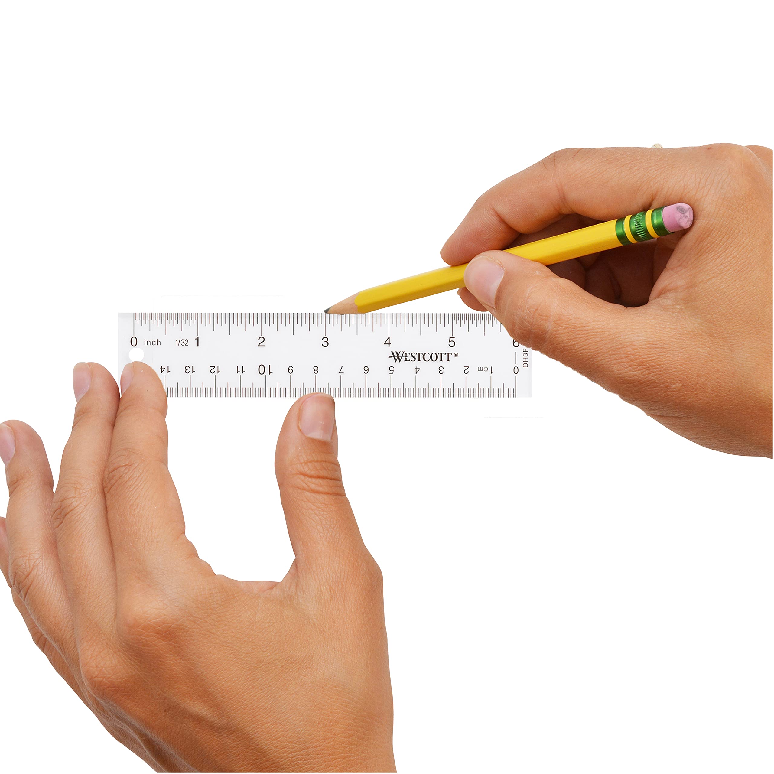 Westcott 10561 Acrylic Clear Ruler, 6 in