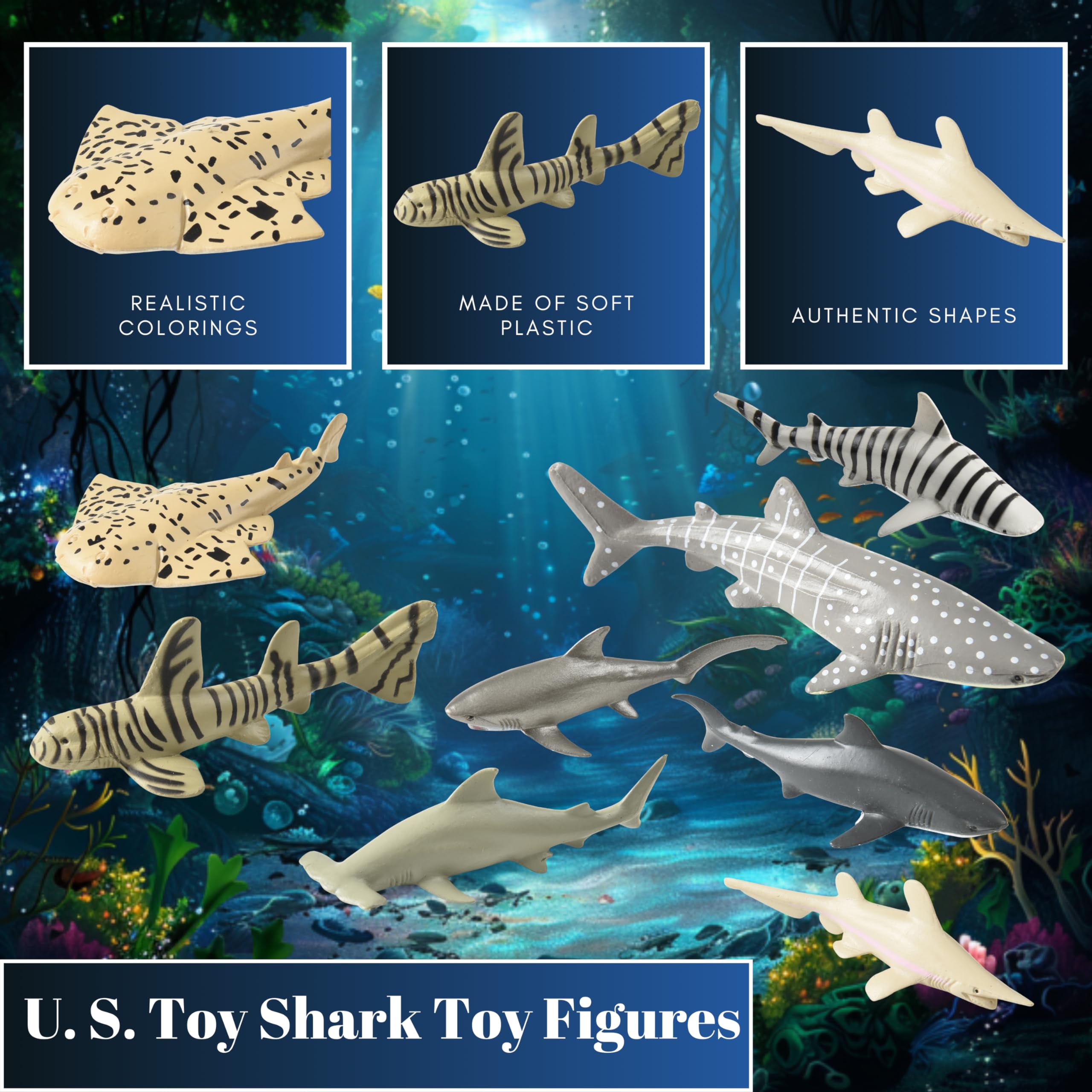 Shark Toy Animals (12 Count)