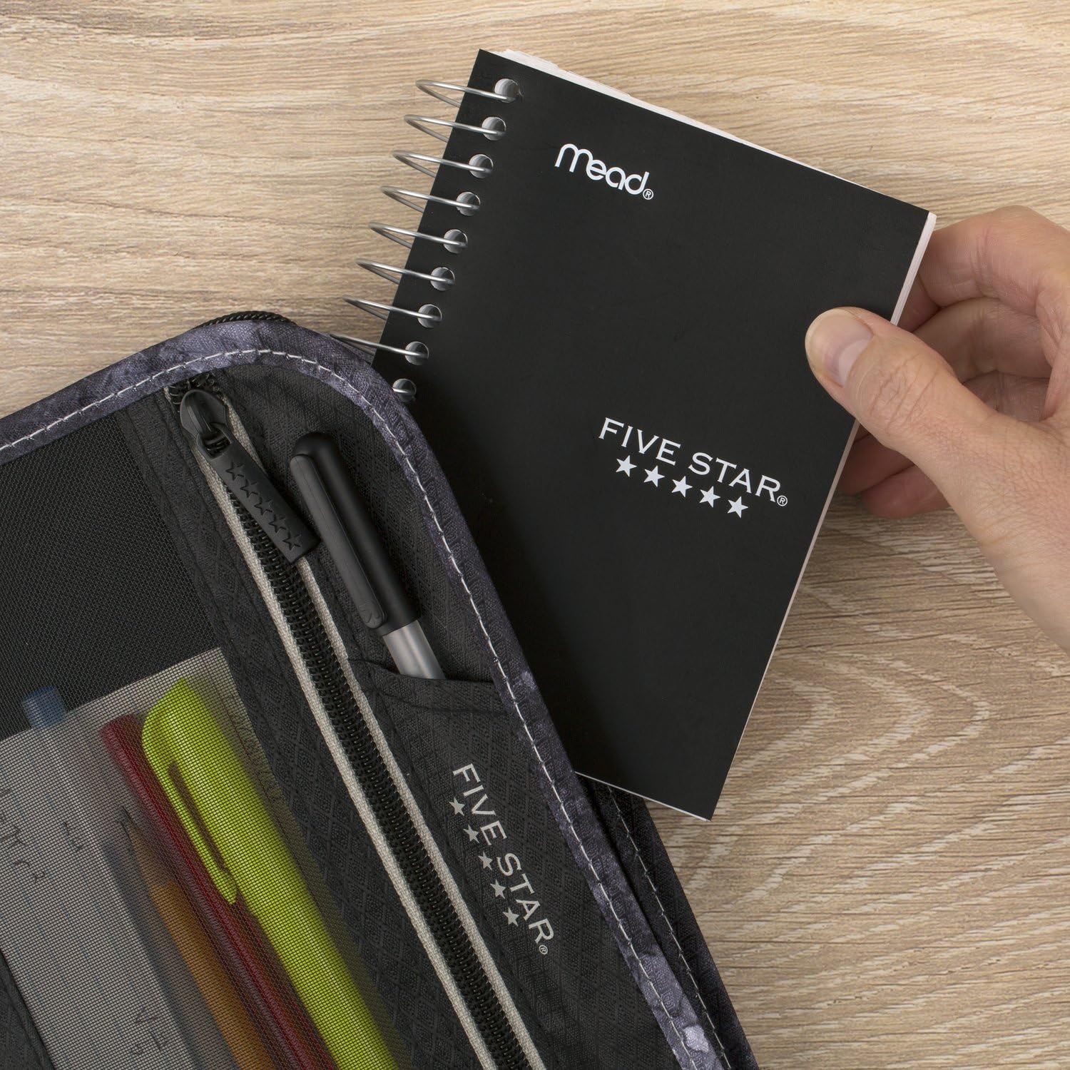 Five Star Spiral Notebook, Fat Lil' Pocket Notebook, College Ruled Paper, 200 Sheets, 5-1/2" x 3-1/2", Assorted Colors, Color Will Vary, 1 Count (45388)